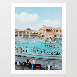 Bathing in Budapest Art Print