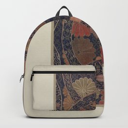 Verneuil - Japanese paper and fabric designs (1913) - 05: Ornamental patterns Backpack | Ornamental, Oriental, Illumination, Art, Decorative, Fineart, Print, Textile, Asian, Fabric 