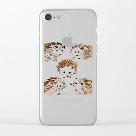Hedgehogs Clear iPhone Case