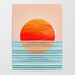 Minimalist Sunset III / Abstract Landscape Poster