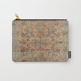 Kashan Floral Persian Carpet Print Carry-All Pouch