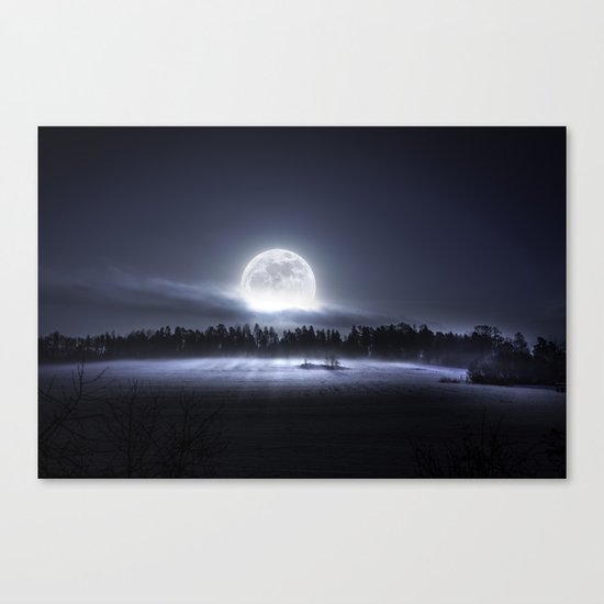 When the moon wakes up Canvas Print