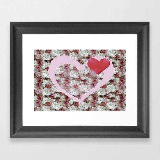 Bed of Roses Love Framed Art Print