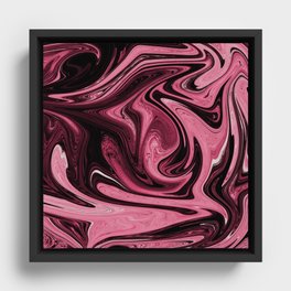 Pink Marbling Framed Canvas