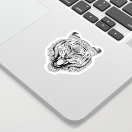 Tigerium (1) Sticker | Cat, Tiger, Safari, Graphicdesign, Hunter, Africa, Predator, Claws, Hunt, Jungle 