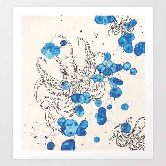Octopus! Art Print