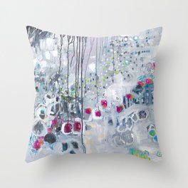 BLACK AND WHITE ABSTRACT Throw Pillow