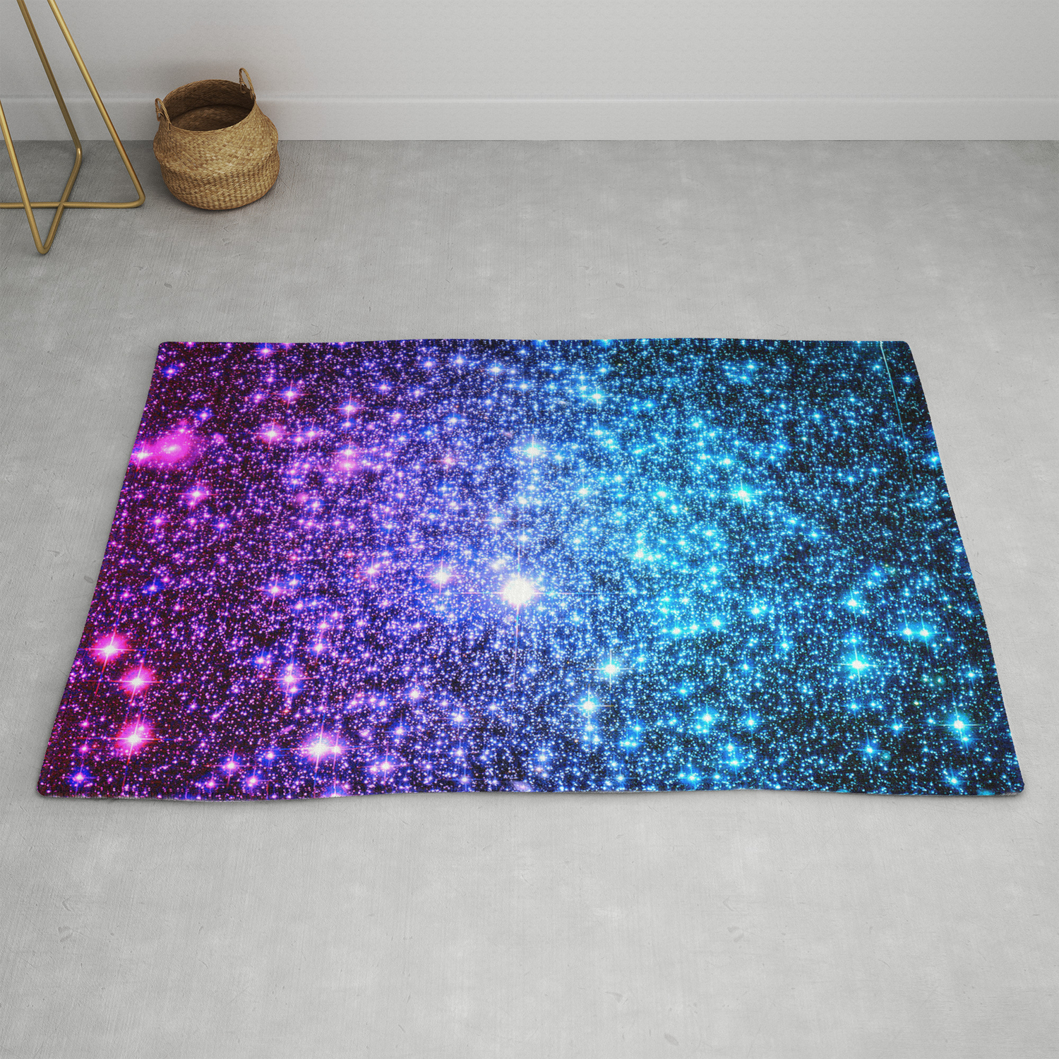 Glitter Galaxy Stars Turquoise Blue Purple Hot Pink Ombre Rug By Vintageby2sweet Society6 Here, a subtle color transition from black to blue, to purple, and finally to pink creates a stunning night sky galaxy illusion which is only enhanced by the short, messy layers of the pixie cut. glitter galaxy stars turquoise blue purple hot pink ombre rug by vintageby2sweet