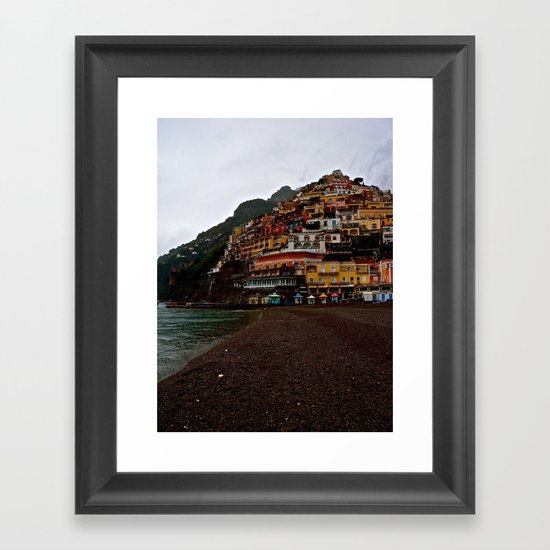 Positano: Amalfi Coast, Italy Framed Art Print