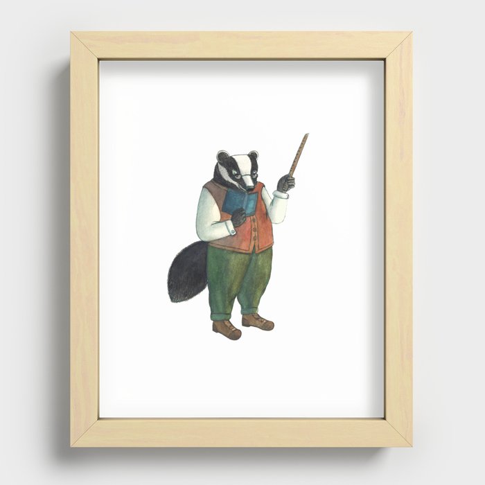 Badger Recessed Framed Print