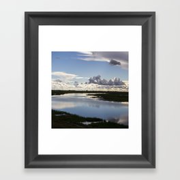 South Africa Photography - Pond Under The Blue Cloudy Sky Framed Art Print