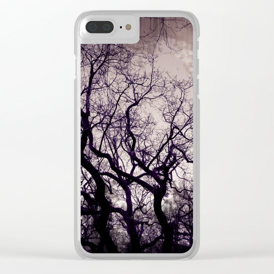 winter trees Clear iPhone Case