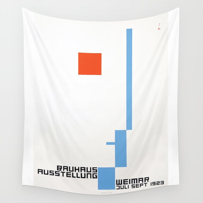 Bauhaus Poster Ausstellung Weimar White Wall Tapestry