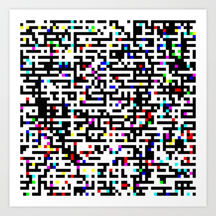 Abstract 8 Bit Pattern Art Print By Studiodestruct Society6
