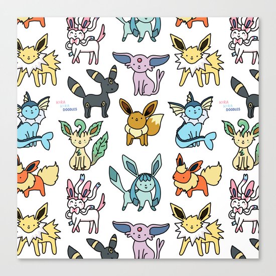 Eeeveelution Doodle Canvas Print