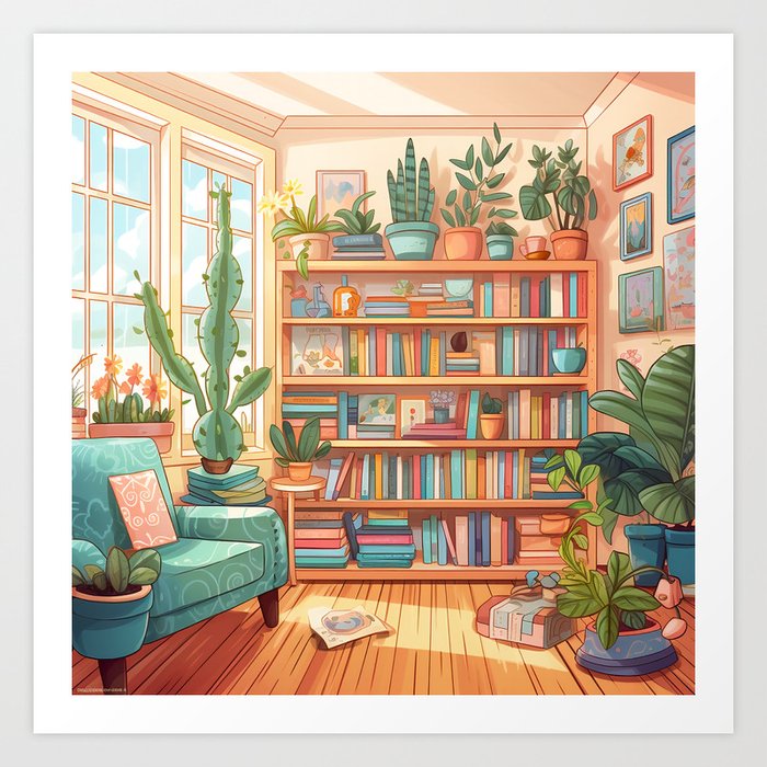 Plant Library #1 Art Print