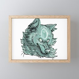 Ghost Wolf Moon Framed Mini Art Print