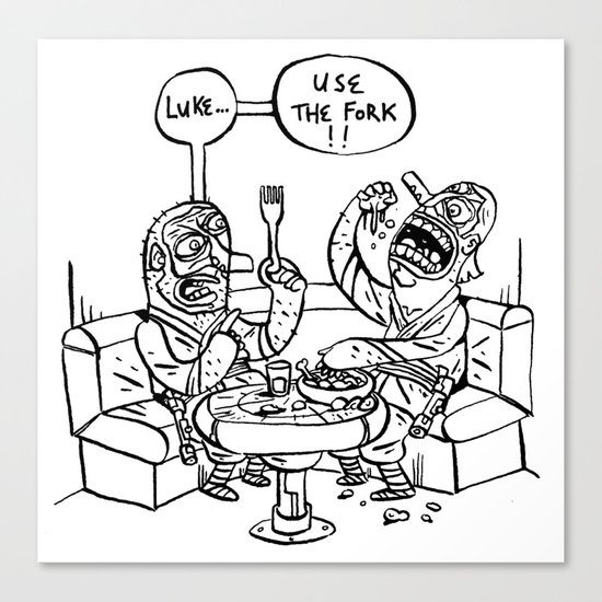 the ultimate joke - black & white Canvas Print