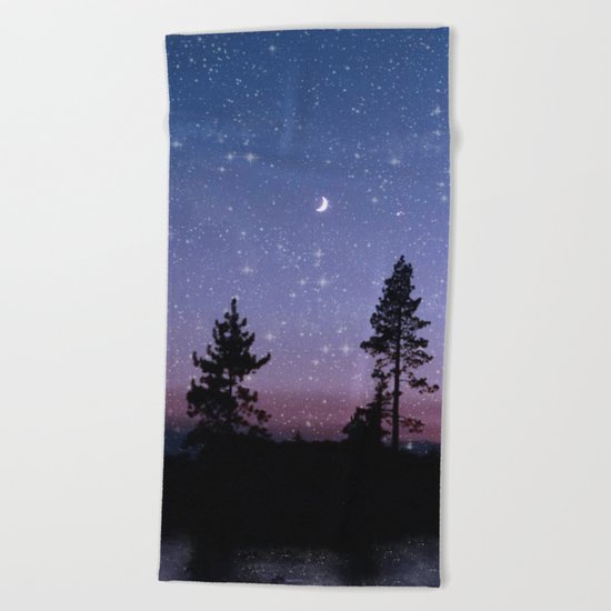 Twilight Forest Beach Towel