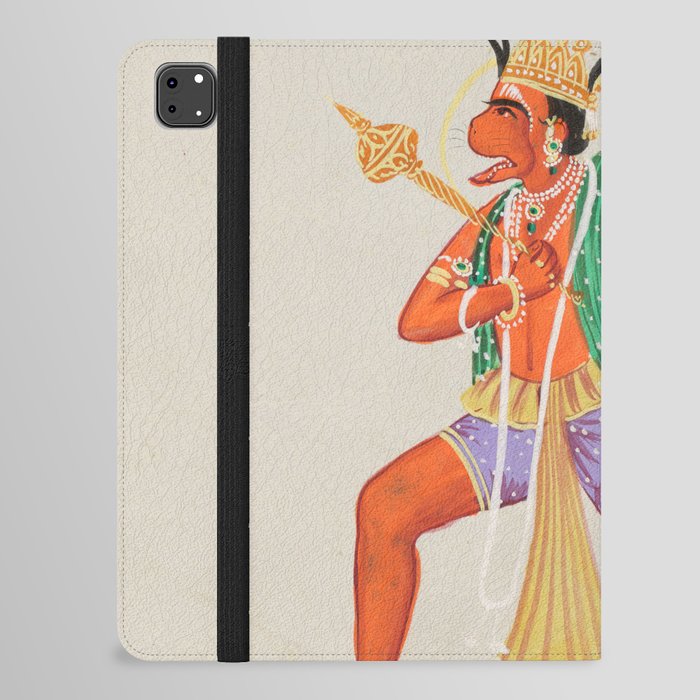 Hanuman Carrying Mountain Hindu Painting iPad Folio Case
