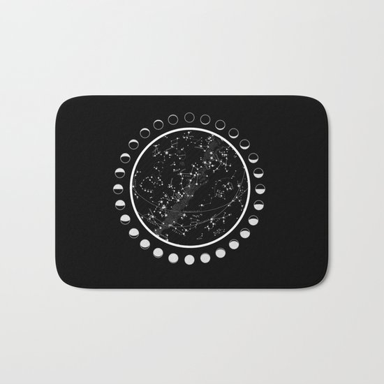 Vintage star map Bath Mat