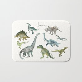 Dinosaurs Bath Mat | Drawing, Children, Curated, Dinosaurs, Nature, Illustration, Animal 
