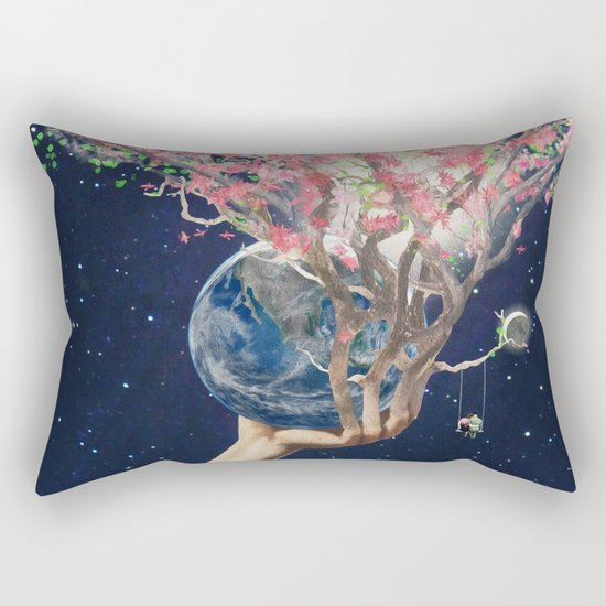 Love Makes The Earth Bloom Rectangular Pillow