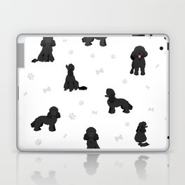 Toy Poodle Seamless Pattern Different Poses 73 Laptop Skin
