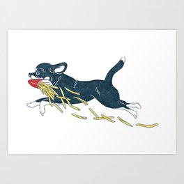 Chihuahua & French Fries Art Print