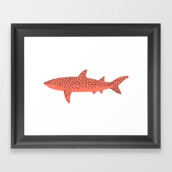 Watermelon Shark Framed Art Print