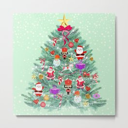 Retro Christmas tree Metal Print | Family, Love, Winter, Vintage, Xmas, Vintagechritmas, Tree, Digital, Holiday, Noel 