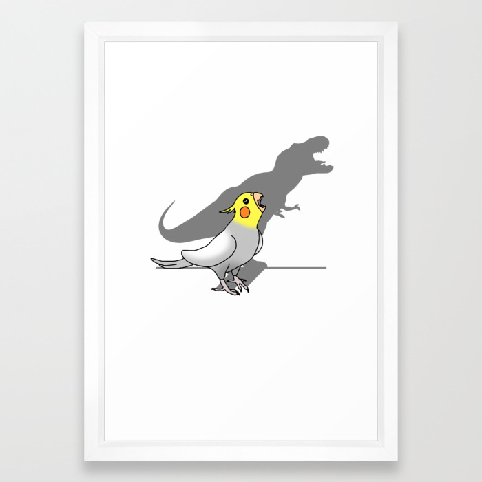 T Rex Shadow Cockatiel Framed Art Print By Fandomizedtees Society6 (thank goodness!) this dinosaur drawing will probably be a little more difficult than the cat and dog drawings were.