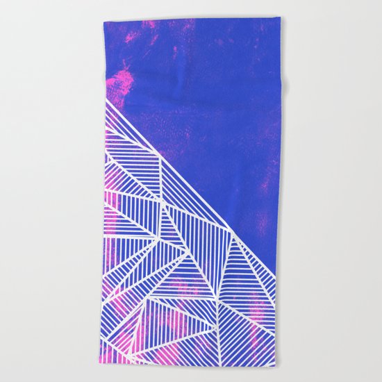 B Rays Geo Punk Beach Towel