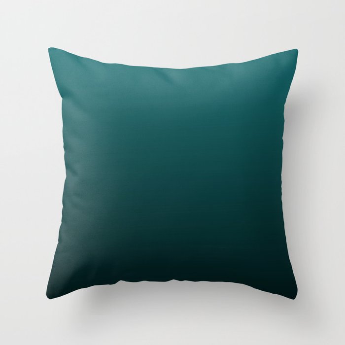 Gradient Collection - Deep Teal Turquoise - Accent Color Decor - Lowest Price On Site Throw Pillow