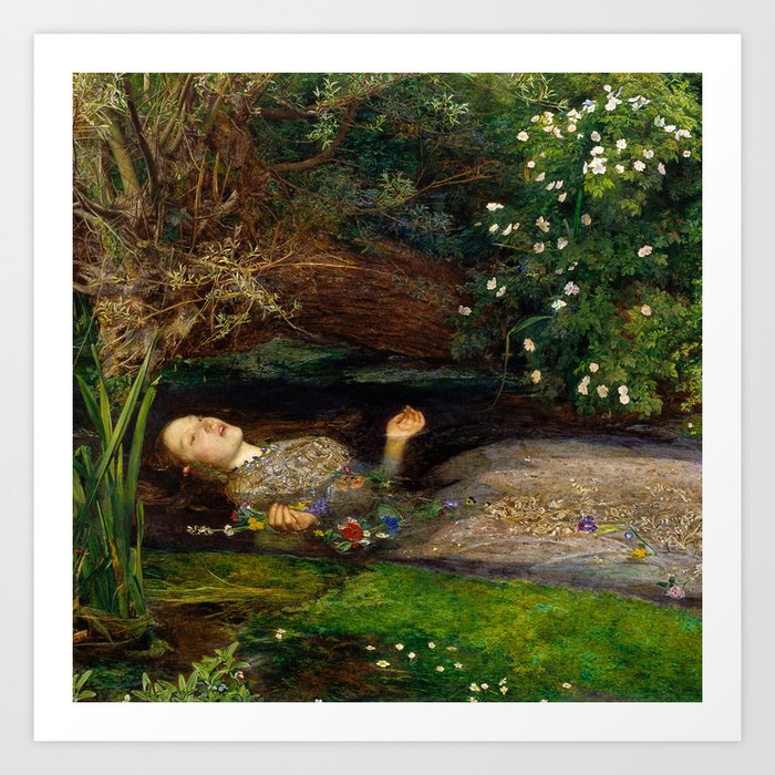 Ophelia John Everett Millais Art Print By Maryedenoa Society6