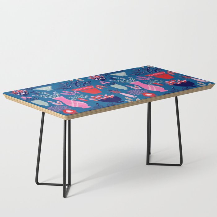 Plant Lady Paradise – Blue & Pink Coffee Table