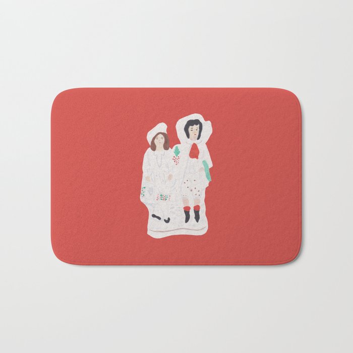 Staffordshire Figurine Couple Bath Mat