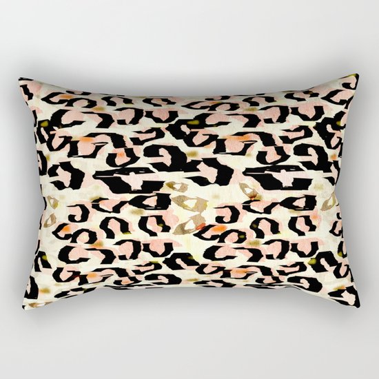 Abstract Leopard Print Rectangular Pillow