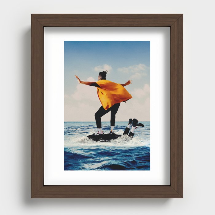 Ride The Wave Recessed Framed Print