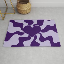 Love Heart - Purple Area & Throw Rug