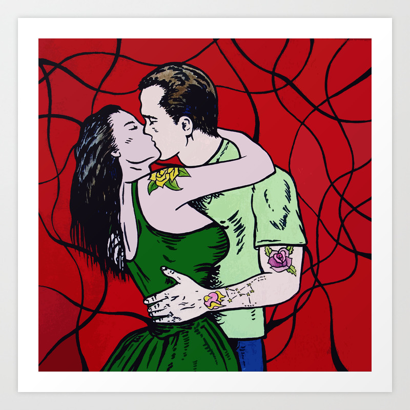 One More Kiss Babe Art Print By A Laidig Society6 One More Kiss Babe Art Print By A Laidig Society6