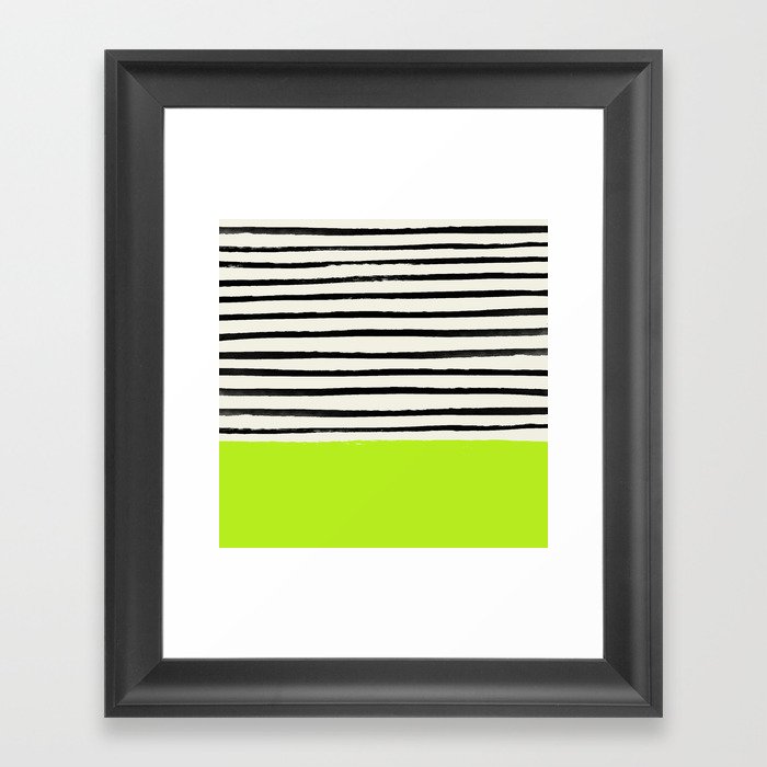 Electric Pineapple x Stripes Framed Art Print