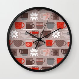 Snow Day Mugs - Chocolate Wall Clock