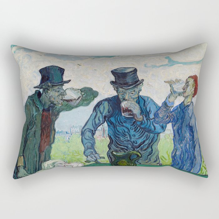 Vincent van Gogh - The Drinkers, after Daumier Rectangular Pillow