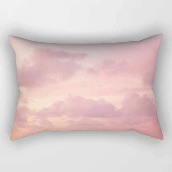 Pink Clouds Rectangular Pillow