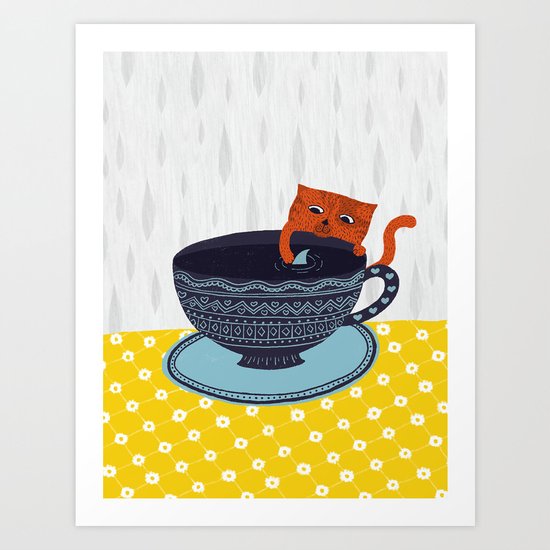 Shark Tea Art Print