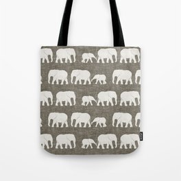 elephant march - taupe Tote Bag