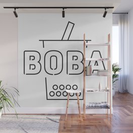 Boba Bubble Milk Tea Wall Mural