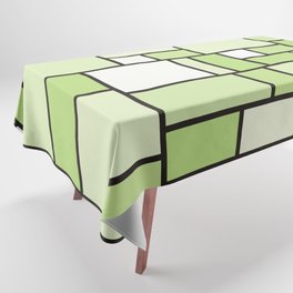 Green Geometric Pattern Design Tablecloth
