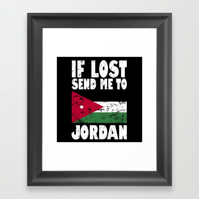 Jordan Flag Saying Framed Art Print